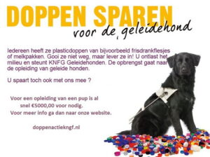 Doppen sparen voor de geleidehond